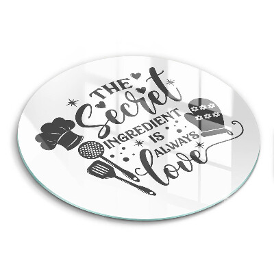 Steklena podloga za rezanje Napis stavek