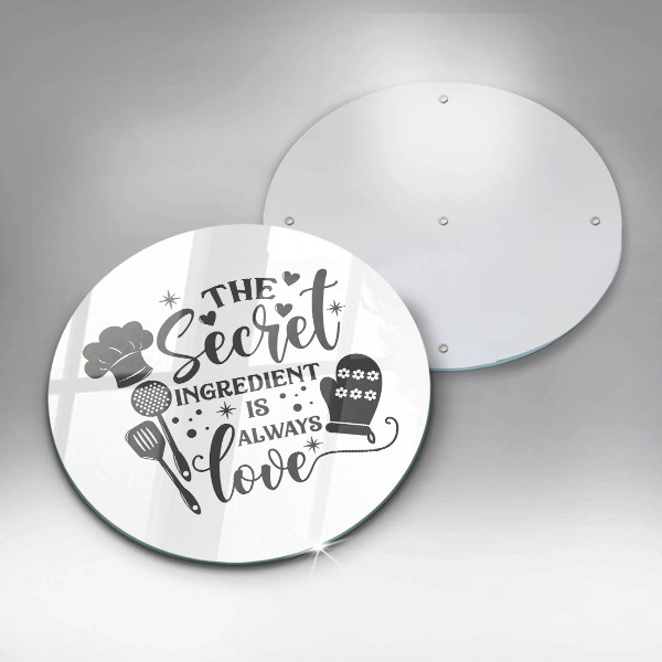 Steklena podloga za rezanje Napis stavek