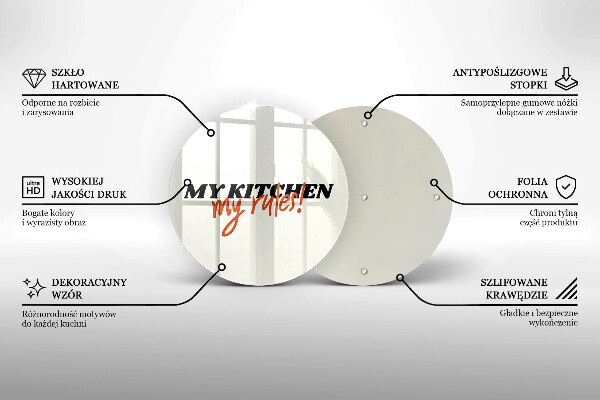 Steklena podloga za rezanje My kitchen my rules