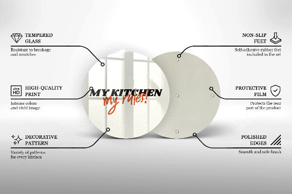 Steklena podloga za rezanje My kitchen my rules