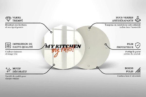 Steklena podloga za rezanje My kitchen my rules