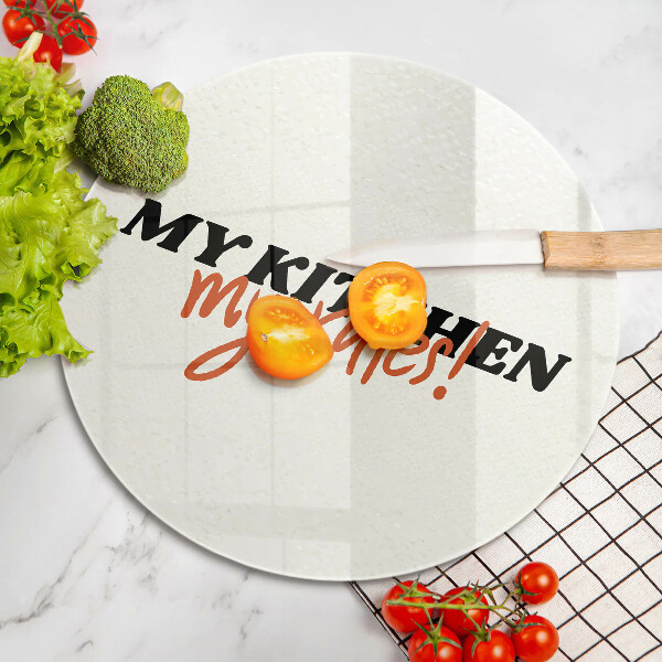 Steklena podloga za rezanje My kitchen my rules