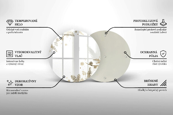 Steklena podloga za rezanje Zimski okraski