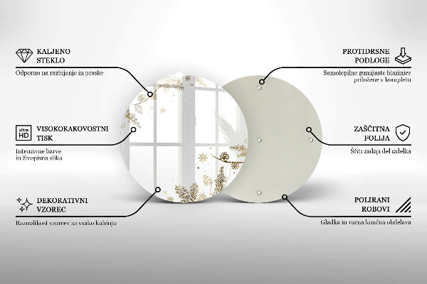 Steklena podloga za rezanje Zimski okraski