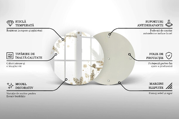 Steklena podloga za rezanje Zimski okraski