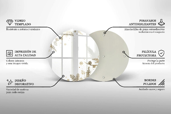 Steklena podloga za rezanje Zimski okraski
