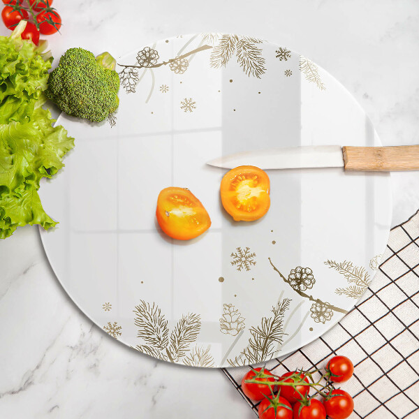 Steklena podloga za rezanje Zimski okraski