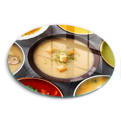 Steklena podloga za rezanje Pisane juhe