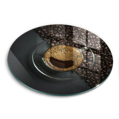 Steklena podloga za rezanje Kava in fižol