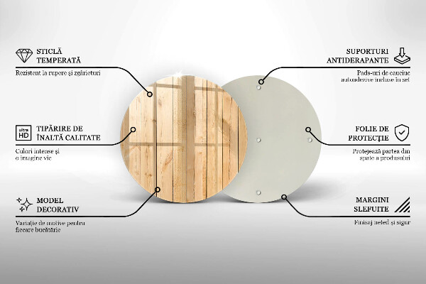 Steklena podloga za rezanje Občutljive lesene deske