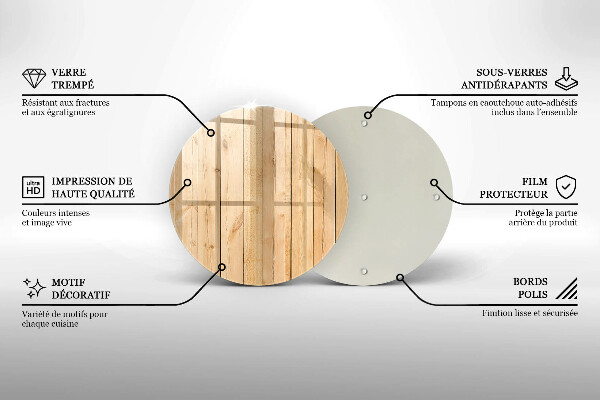 Steklena podloga za rezanje Občutljive lesene deske
