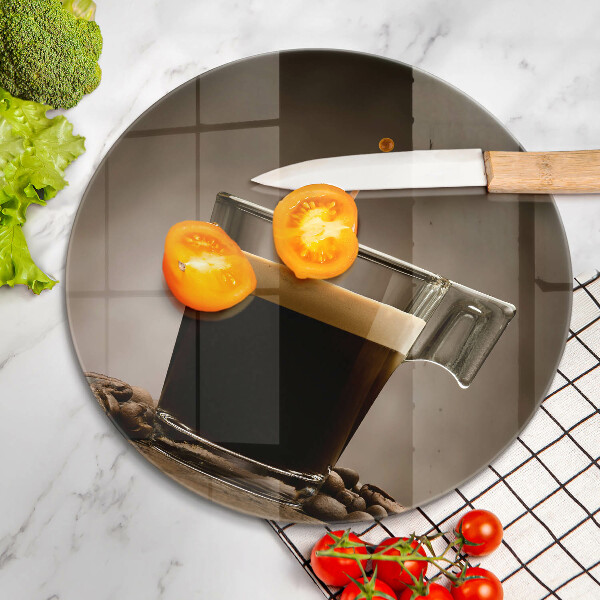 Steklena podloga za rezanje Steklo in kavna zrna