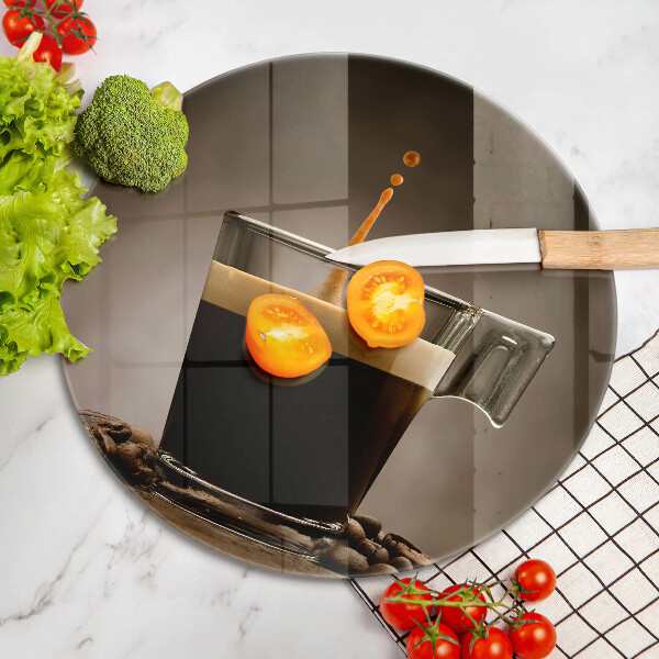 Steklena podloga za rezanje Steklo in kavna zrna