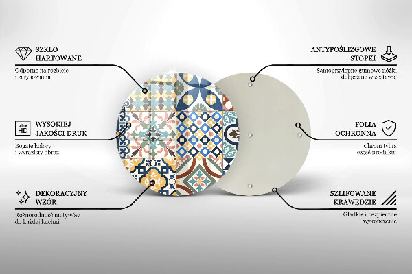 Steklena podloga za rezanje Dekorativne ploščice