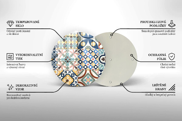 Steklena podloga za rezanje Dekorativne ploščice