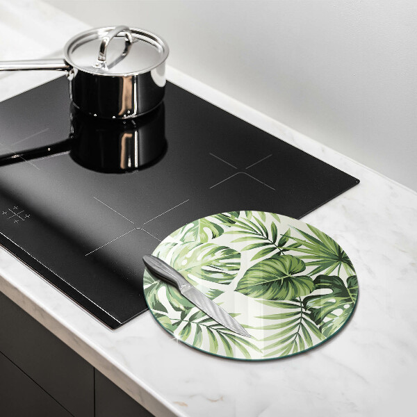 Steklena podloga za rezanje Ilustracija listov monstere