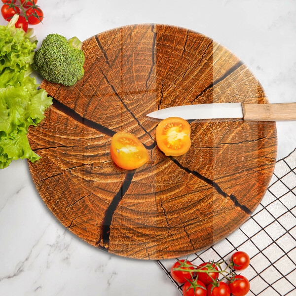 Steklena podloga za rezanje Struktura lesenega debla