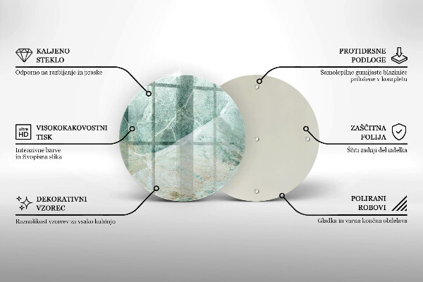 Steklena podloga za rezanje Kamnita struktura