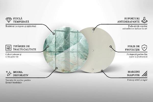 Steklena podloga za rezanje Kamnita struktura