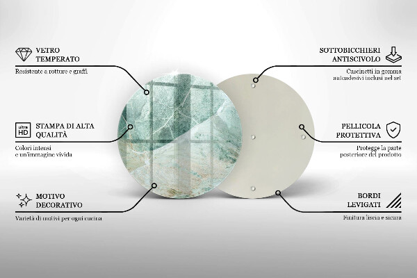 Steklena podloga za rezanje Kamnita struktura