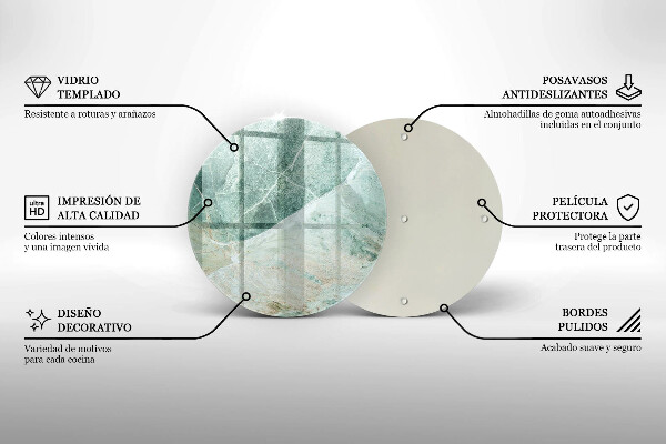 Steklena podloga za rezanje Kamnita struktura