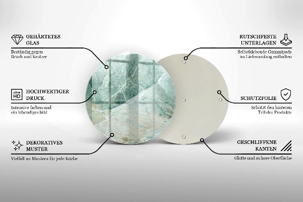 Steklena podloga za rezanje Kamnita struktura