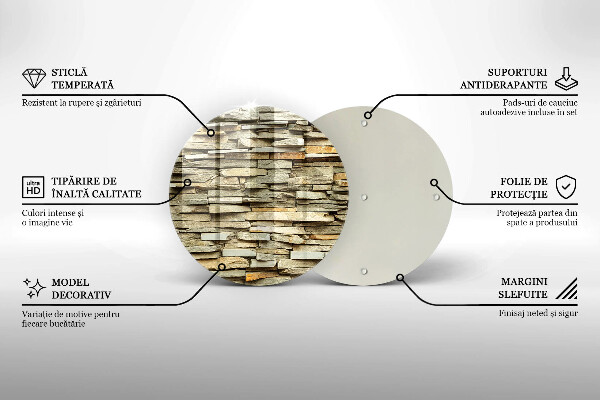Steklena podloga za rezanje Dekorativni kamni