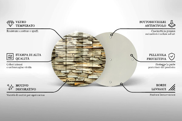Steklena podloga za rezanje Dekorativni kamni