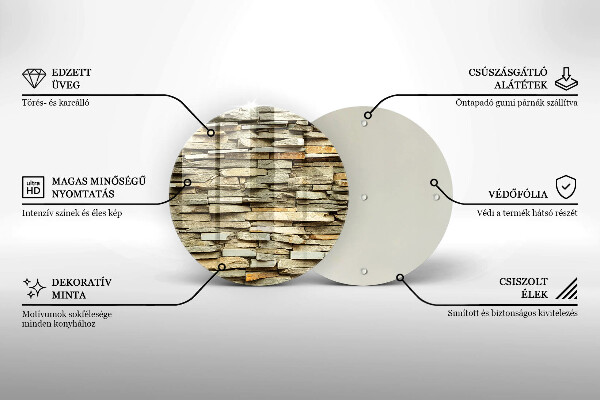 Steklena podloga za rezanje Dekorativni kamni