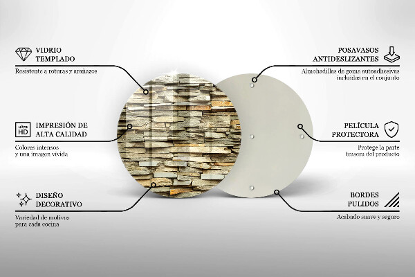 Steklena podloga za rezanje Dekorativni kamni