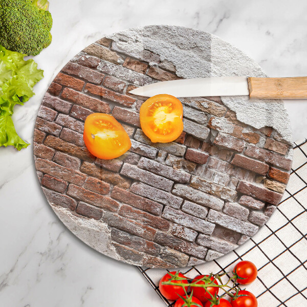 Steklena podloga za rezanje Stara opečna in betonska stena