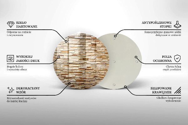 Steklena podloga za rezanje Tekstura okrasnih kamnov