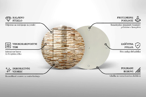 Steklena podloga za rezanje Tekstura okrasnih kamnov