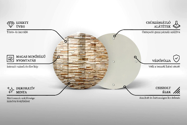 Steklena podloga za rezanje Tekstura okrasnih kamnov