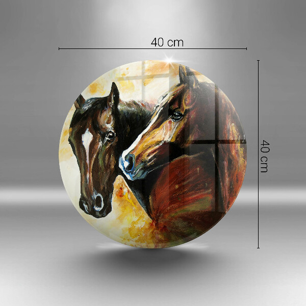 Steklena podloga za rezanje Živali konji