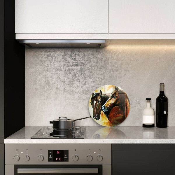 Steklena podloga za rezanje Živali konji