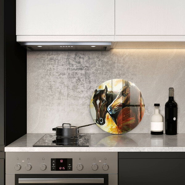 Steklena podloga za rezanje Živali konji