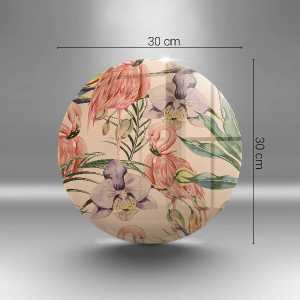 Steklena podloga za rezanje Ilustracija flamingov