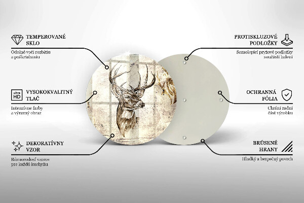 Steklena podloga za rezanje Ilustracija živali jelena