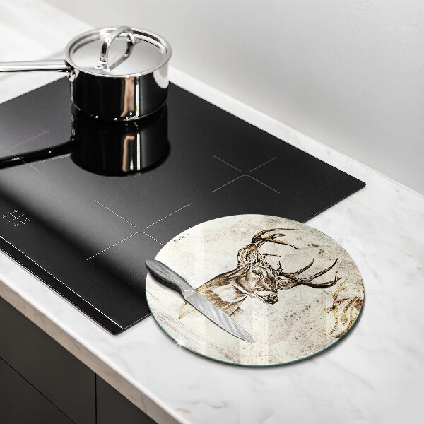 Steklena podloga za rezanje Ilustracija živali jelena