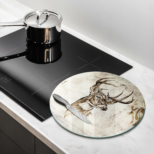 Steklena podloga za rezanje Ilustracija živali jelena