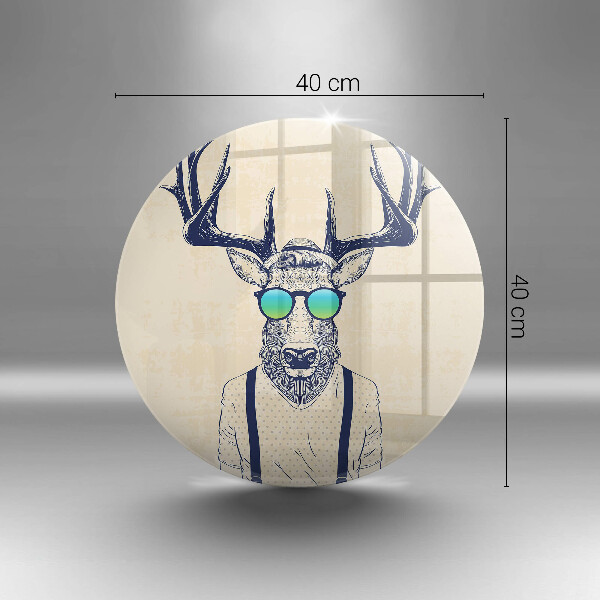 Steklena podloga za rezanje Ilustracija moža jelena