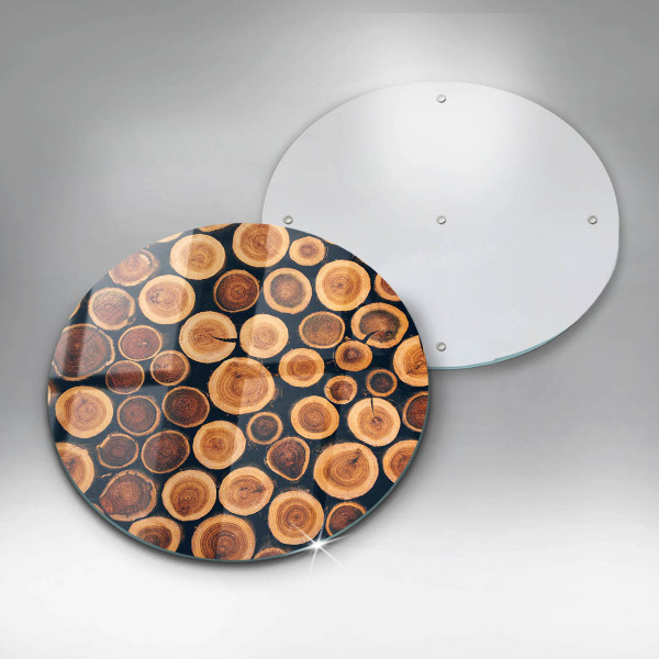 Steklena podloga za rezanje Leseni štori