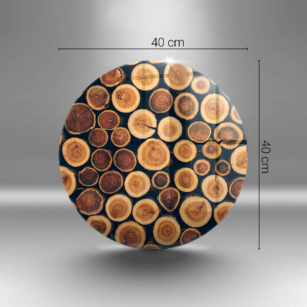 Steklena podloga za rezanje Leseni štori