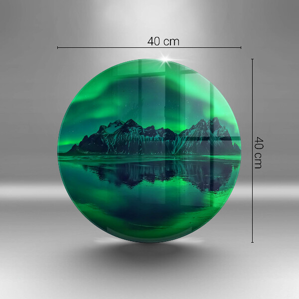 Steklena podloga za rezanje Pokrajina severnega sija