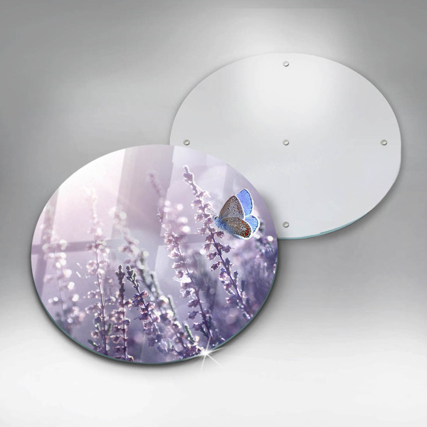 Steklena podloga za rezanje Divje rože in metulj