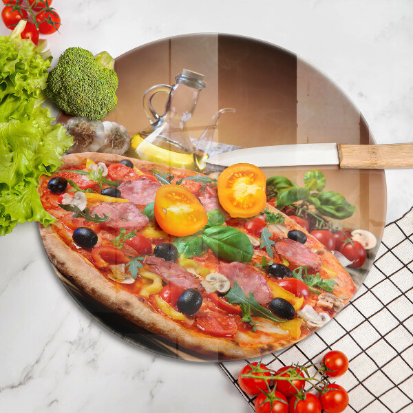 Steklena podloga za rezanje Italijanska pica