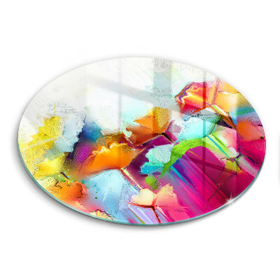 Steklena podloga za rezanje Poslikane rože