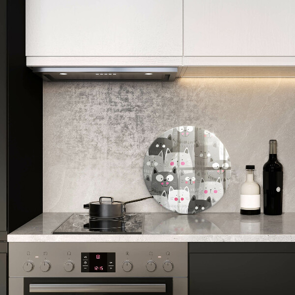 Steklena podloga za rezanje Ilustracija mačk