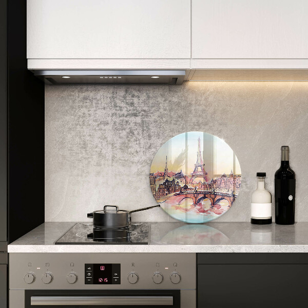 Steklena podloga za rezanje Pokrajina pariškega Eifflovega stolpa